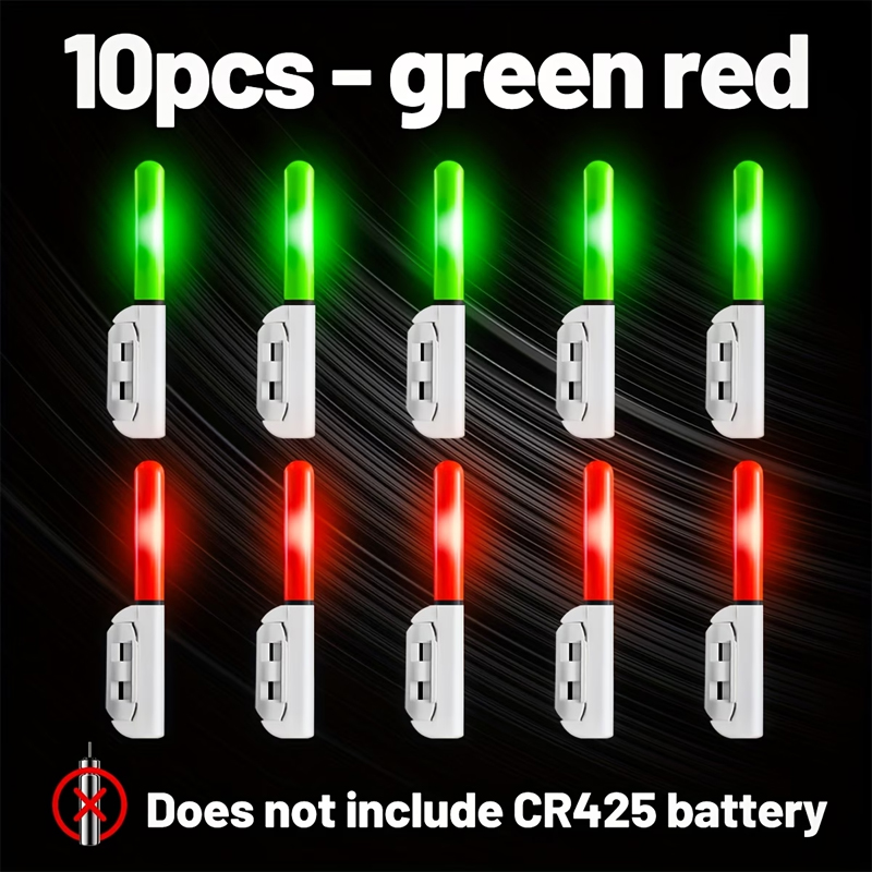 Fish Finder Battery - 10pcs Rod Tip Light, Smart Flashing