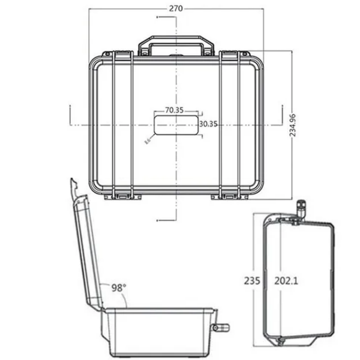 Hard Shell Waterproof Organize - Fish Finder Case ulasan dan harga